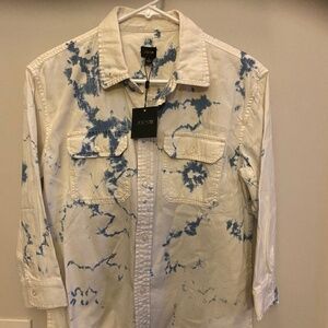 Joe’s Jeans NWT Denim White & Blue Shirt Jacket